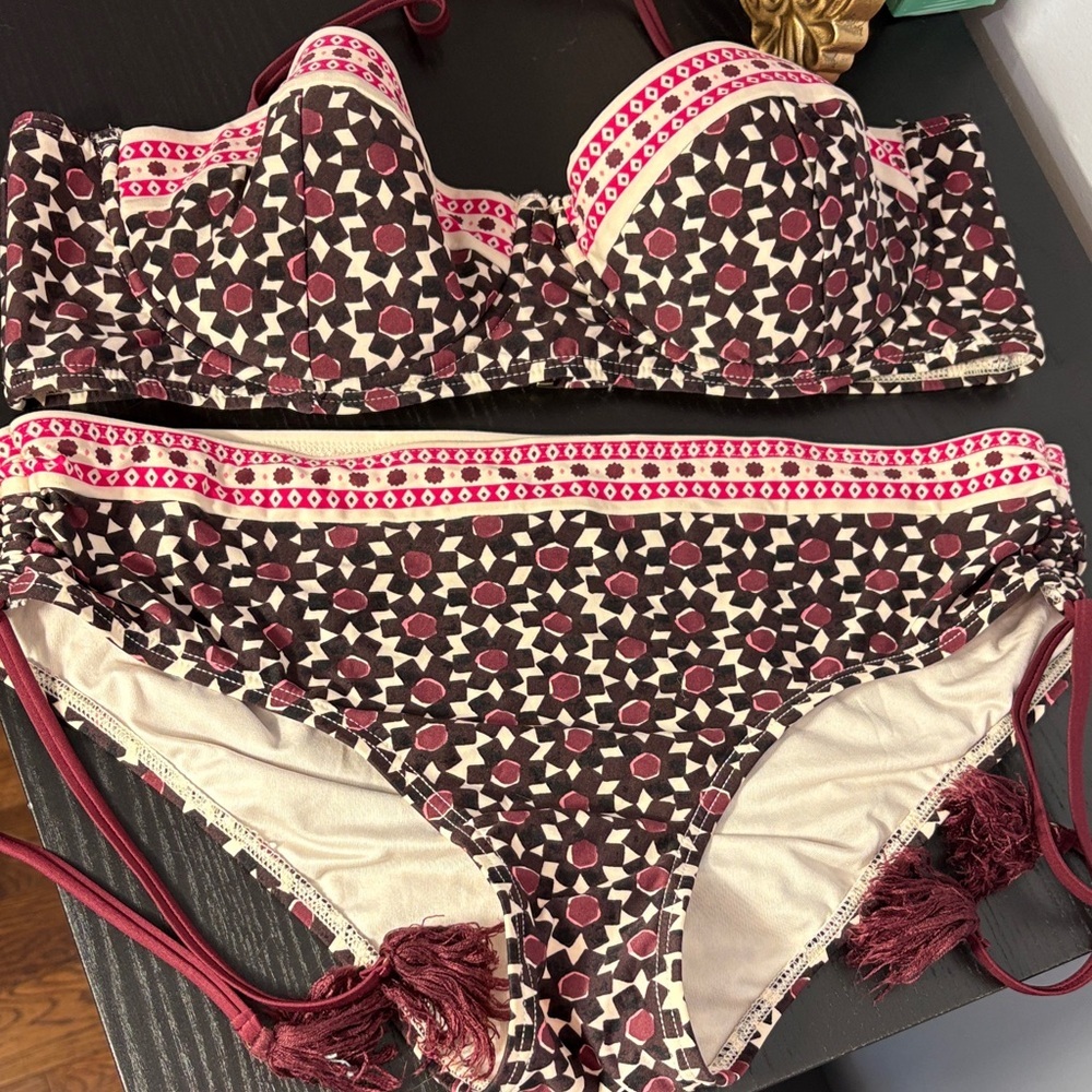 Kate Spade Geometric Patterned Bikini Set